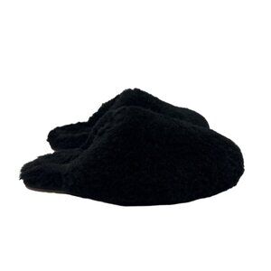 UGG Australia Women’s Fluffy Black Shearling Slippers Size 5